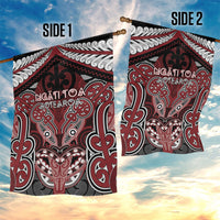 Aotearoa Iwi Ngati Toa Garden Flag Maori Kowhaiwhai Pattern LT19 - Polynesian Pride