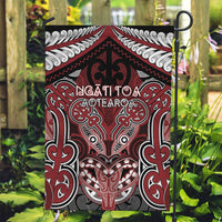 Aotearoa Iwi Ngati Toa Garden Flag Maori Kowhaiwhai Pattern LT19 Garden Flag Red - Polynesian Pride