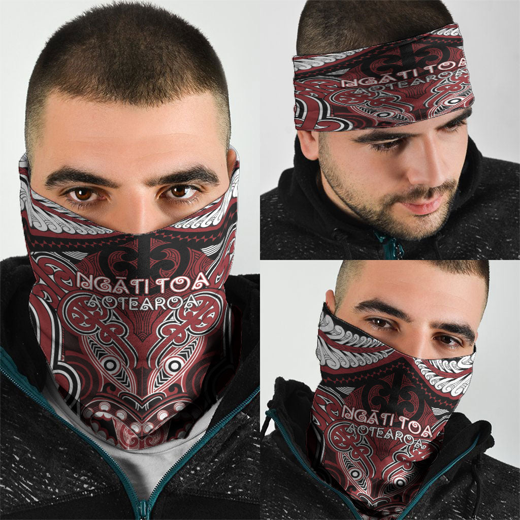 Aotearoa Iwi Ngati Toa Neck Gaiter Maori Kowhaiwhai Pattern LT19 - Polynesian Pride