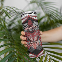 Aotearoa Iwi Ngati Toa Personalised Skinny Tumbler Maori Kowhaiwhai Pattern LT19 - Polynesian Pride