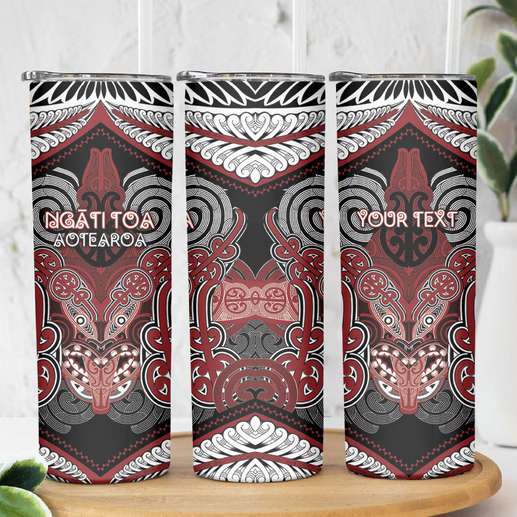 Aotearoa Iwi Ngati Toa Personalised Skinny Tumbler Maori Kowhaiwhai Pattern LT19 - Polynesian Pride