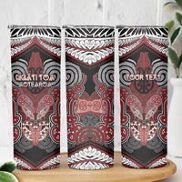 Aotearoa Iwi Ngati Toa Personalised Skinny Tumbler Maori Kowhaiwhai Pattern LT19 - Polynesian Pride
