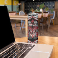 Aotearoa Iwi Ngati Toa Personalised Skinny Tumbler Maori Kowhaiwhai Pattern LT19 - Polynesian Pride