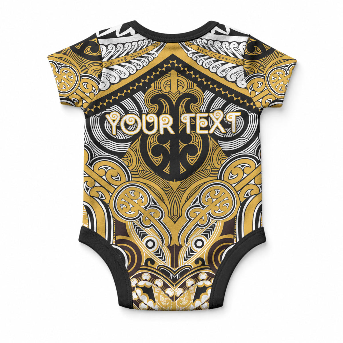 Aotearoa Iwi Ngati Tama Personalised Baby Onesie Maori Kowhaiwhai Pattern LT19 - Polynesian Pride
