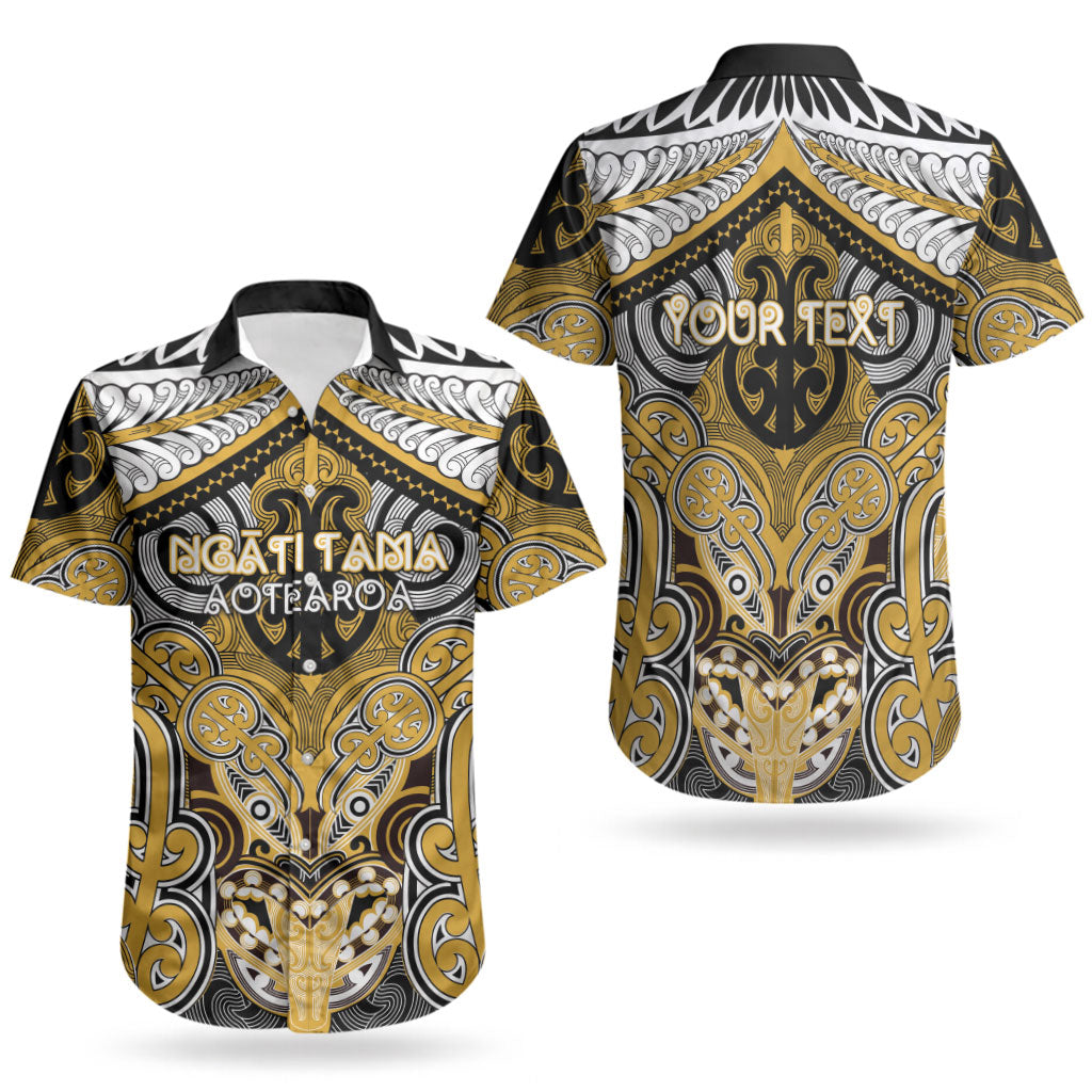 Aotearoa Iwi Ngati Tama Personalised Couples Matching Summer Maxi Dress and Hawaiian Shirt Maori Kowhaiwhai Pattern LT19 - Polynesian Pride
