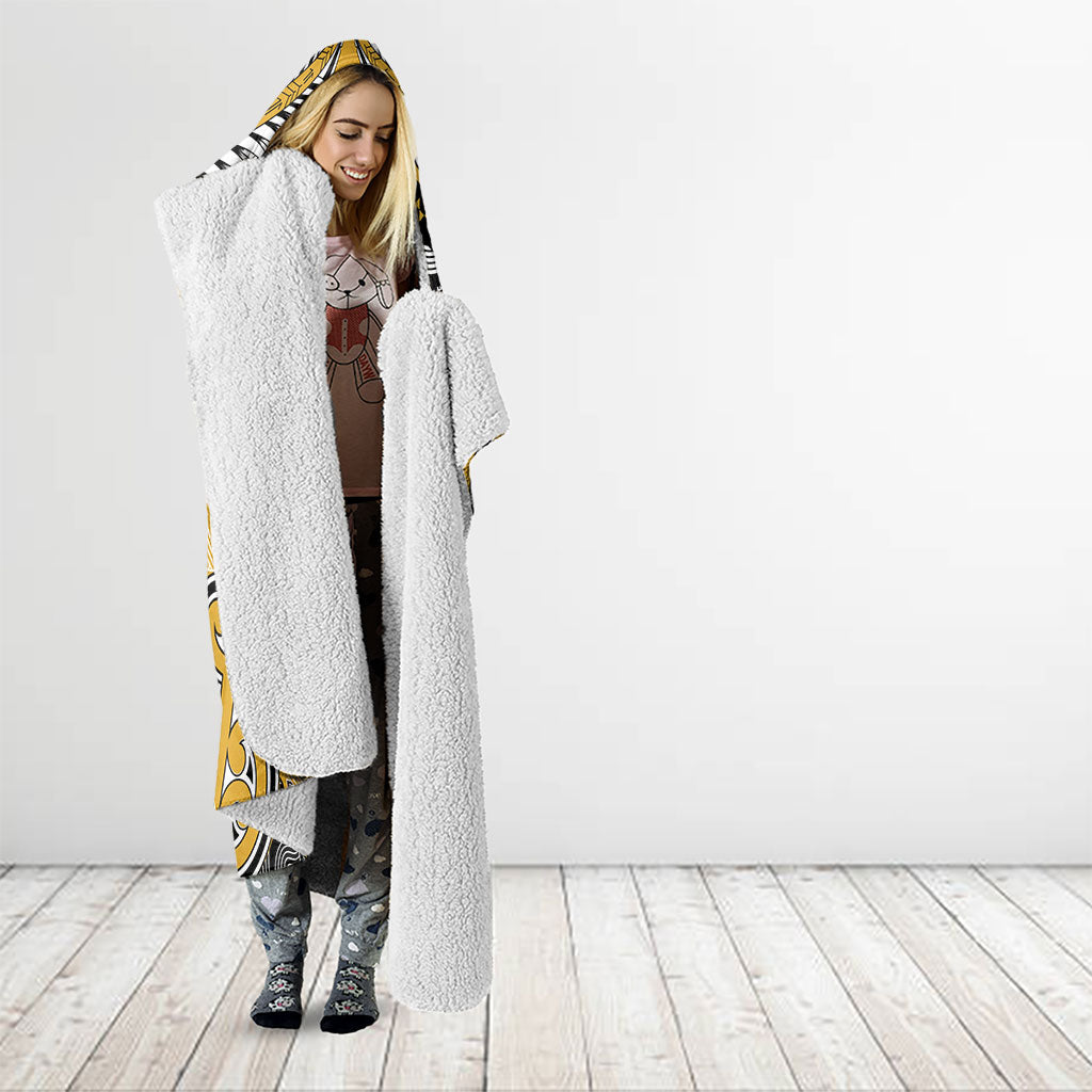 Aotearoa Iwi Ngati Tama Hooded Blanket Maori Kowhaiwhai Pattern