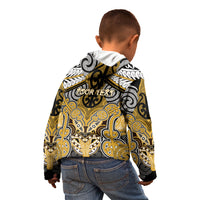 Aotearoa Iwi Ngati Tama Personalised Kid Hoodie Maori Kowhaiwhai Pattern LT19 - Polynesian Pride