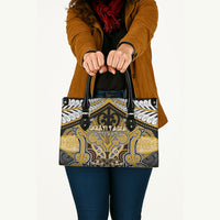 Aotearoa Iwi Ngati Tama Leather Bag Maori Kowhaiwhai Pattern LT19 - Polynesian Pride