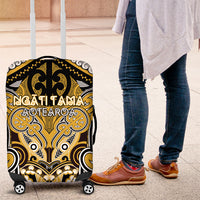 Aotearoa Iwi Ngati Tama Luggage Cover Maori Kowhaiwhai Pattern LT19 Yellow - Polynesian Pride