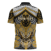 Aotearoa Iwi Ngati Tama Personalised Zipper Polo Shirt Maori Kowhaiwhai Pattern LT19 - Polynesian Pride