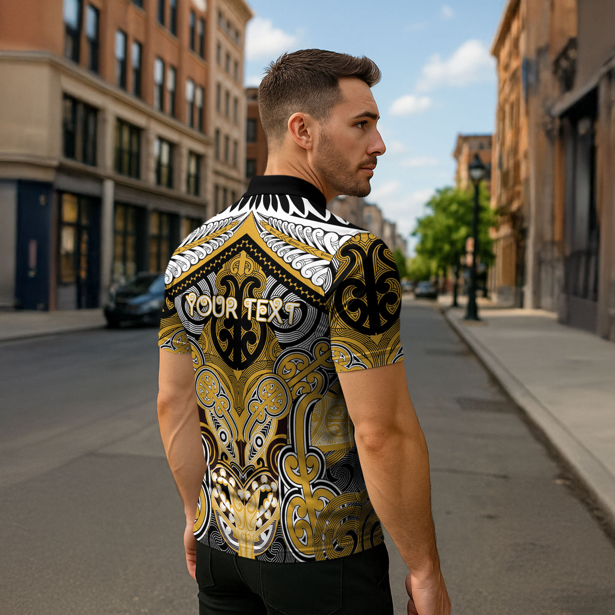 Aotearoa Iwi Ngati Tama Personalised Zipper Polo Shirt Maori Kowhaiwhai Pattern LT19 - Polynesian Pride