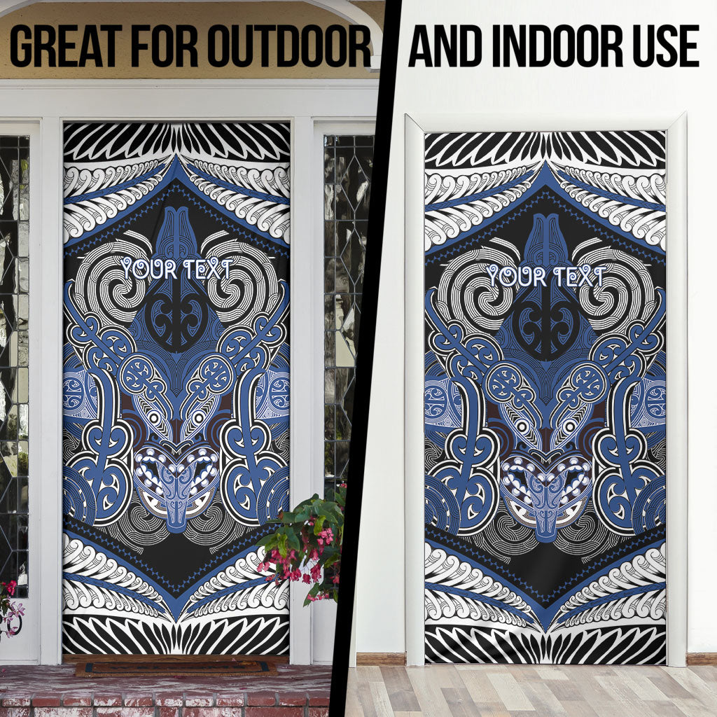 Aotearoa Iwi Ngati Tuwharetoa Personalised Door Cover Maori Kowhaiwhai Pattern LT19 - Polynesian Pride