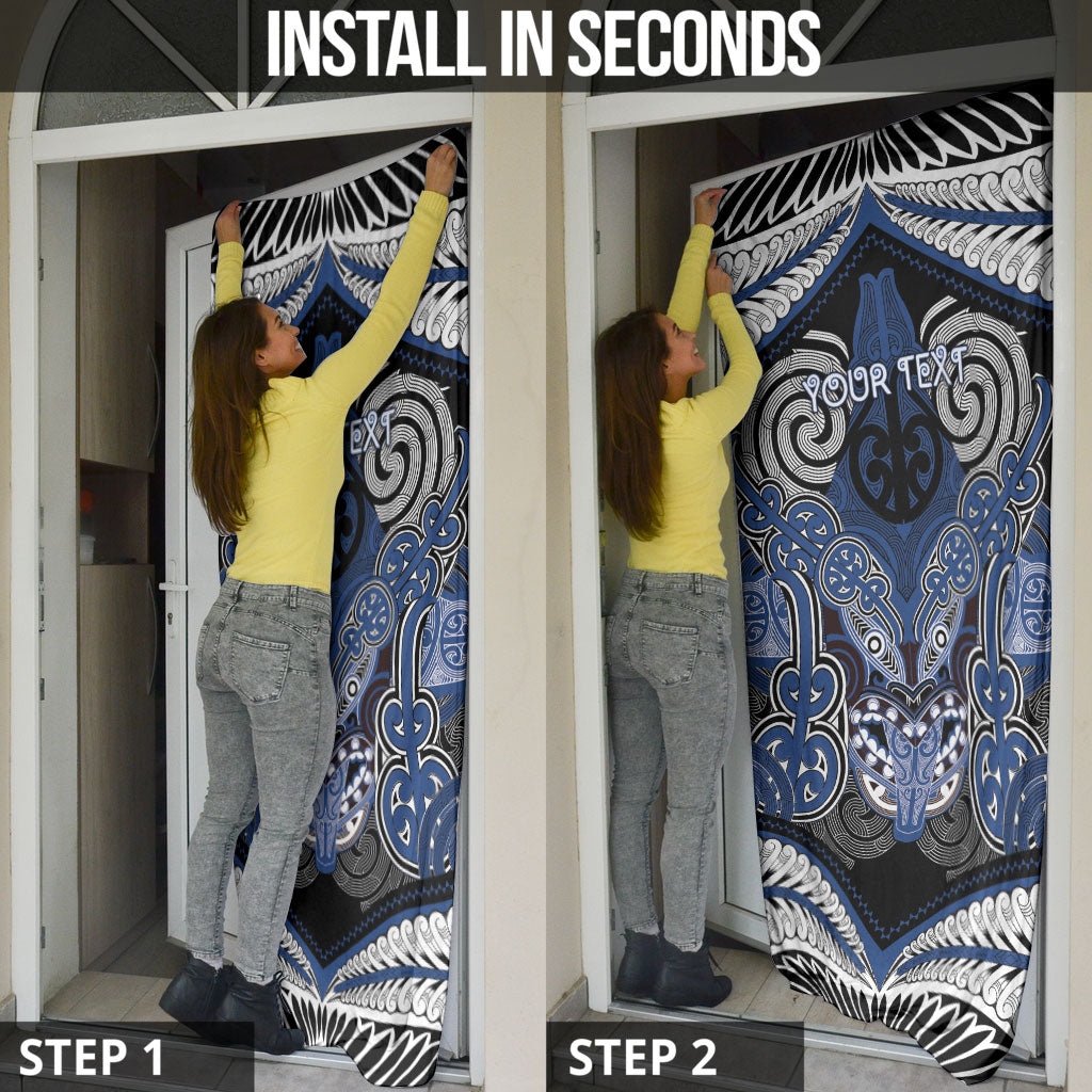 Aotearoa Iwi Ngati Tuwharetoa Personalised Door Cover Maori Kowhaiwhai Pattern LT19 - Polynesian Pride