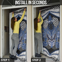 Aotearoa Iwi Ngati Tuwharetoa Personalised Door Cover Maori Kowhaiwhai Pattern LT19 - Polynesian Pride