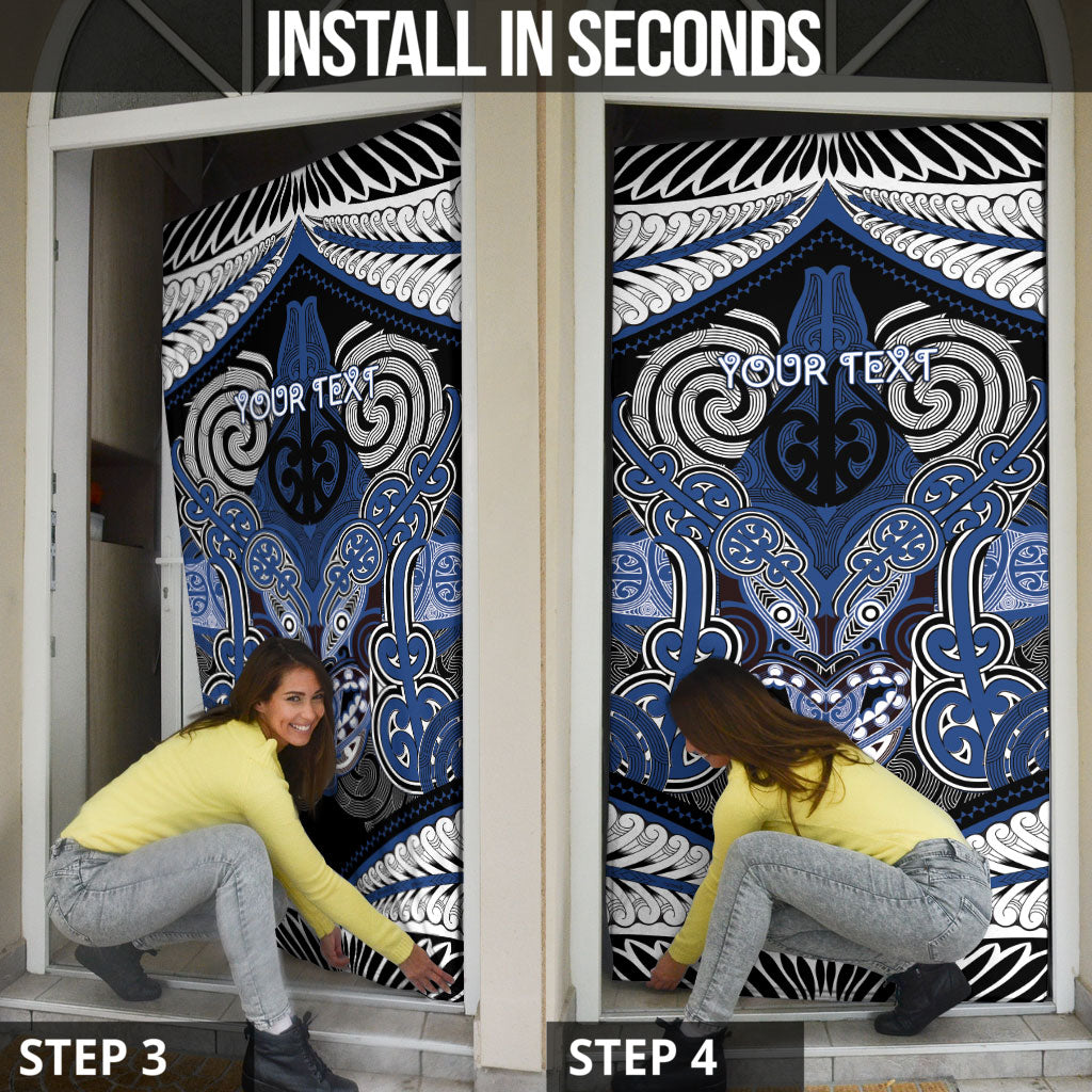 Aotearoa Iwi Ngati Tuwharetoa Personalised Door Cover Maori Kowhaiwhai Pattern LT19 - Polynesian Pride