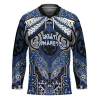 Aotearoa Iwi Ngati Tuwharetoa Personalised Hockey Jersey Maori Kowhaiwhai Pattern LT19 Unisex Blue - Polynesian Pride