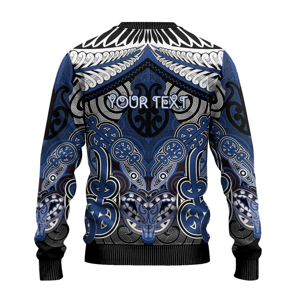 Aotearoa Iwi Ngati Tuwharetoa Personalised Ugly Christmas Sweater Maori Kowhaiwhai Pattern LT19 - Polynesian Pride