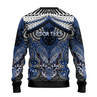 Aotearoa Iwi Ngati Tuwharetoa Personalised Ugly Christmas Sweater Maori Kowhaiwhai Pattern LT19 - Polynesian Pride