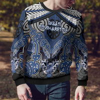 Aotearoa Iwi Ngati Tuwharetoa Personalised Ugly Christmas Sweater Maori Kowhaiwhai Pattern LT19 - Polynesian Pride