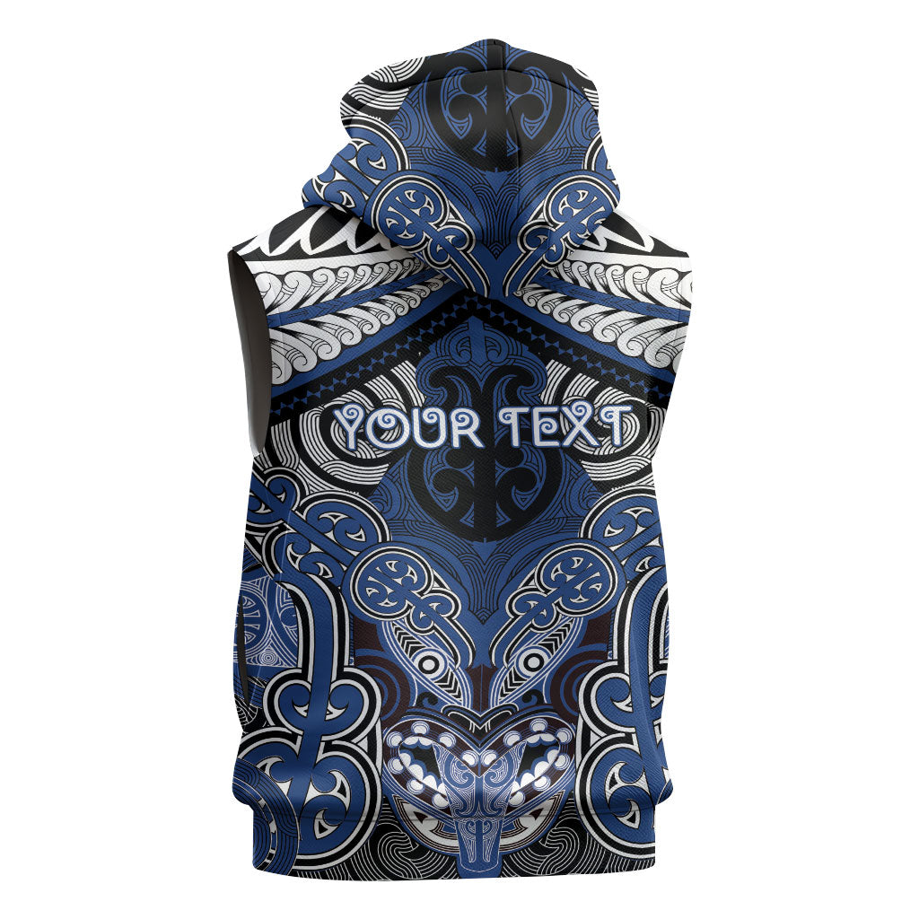 Aotearoa Iwi Ngati Tuwharetoa Personalised Sleeveless Zip Hoodie Maori Kowhaiwhai Pattern LT19 - Polynesian Pride