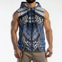 Aotearoa Iwi Ngati Tuwharetoa Personalised Sleeveless Zip Hoodie Maori Kowhaiwhai Pattern LT19 - Polynesian Pride