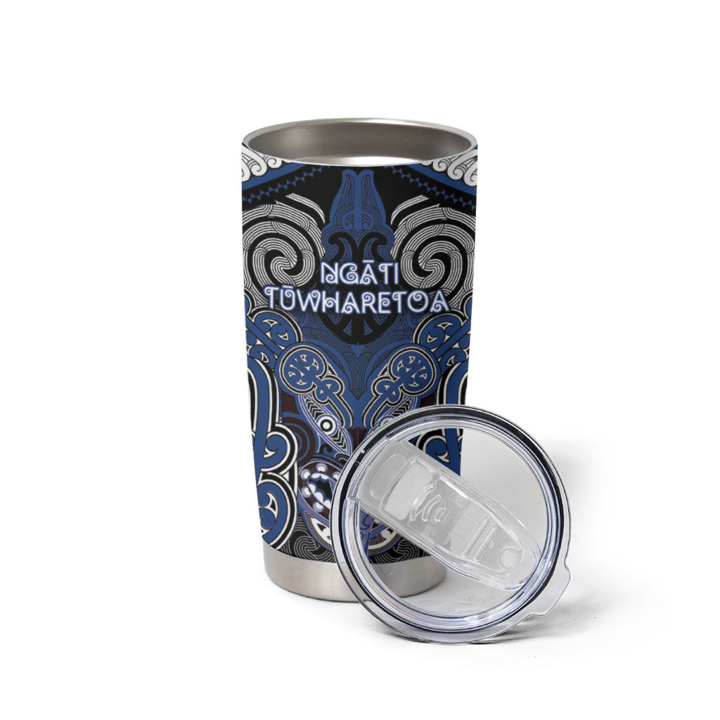 Aotearoa Iwi Ngati Tuwharetoa Personalised Tumbler Cup Maori Kowhaiwhai Pattern LT19 - Polynesian Pride