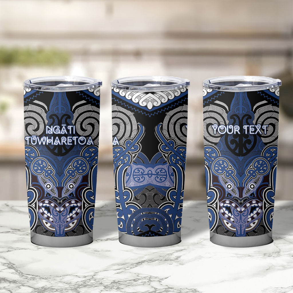 Aotearoa Iwi Ngati Tuwharetoa Personalised Tumbler Cup Maori Kowhaiwhai Pattern LT19 - Polynesian Pride