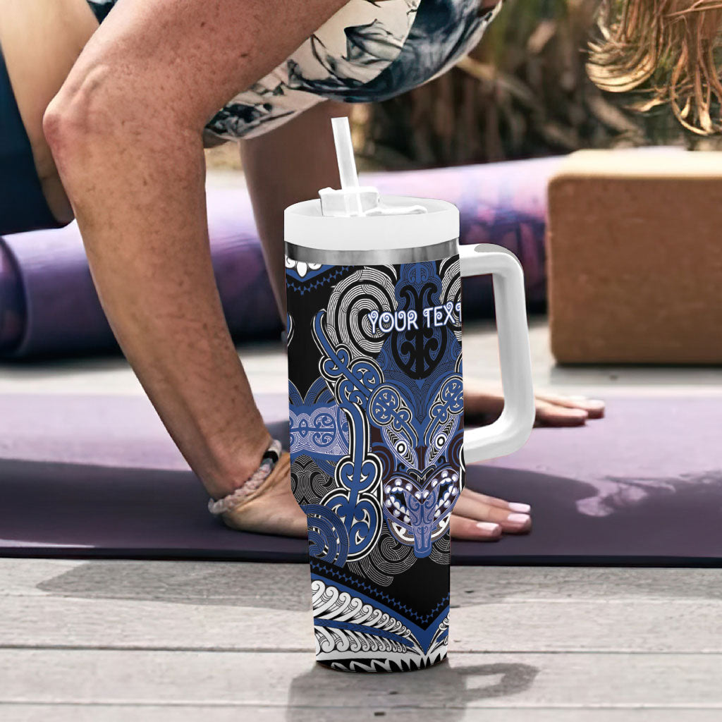 Aotearoa Iwi Ngati Tuwharetoa Personalised Tumbler With Handle Maori Kowhaiwhai Pattern LT19 - Polynesian Pride
