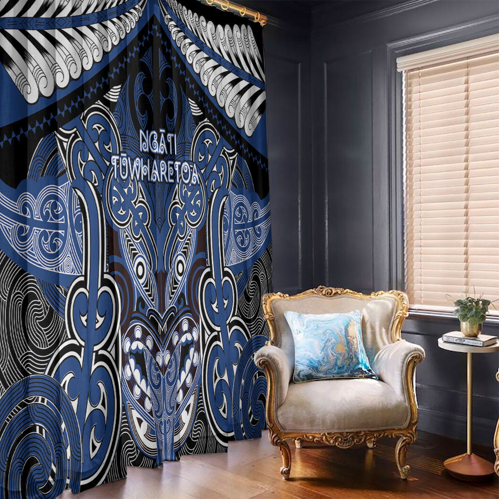 Aotearoa Iwi Ngati Tuwharetoa Window Curtain Maori Kowhaiwhai Pattern LT19 - Polynesian Pride