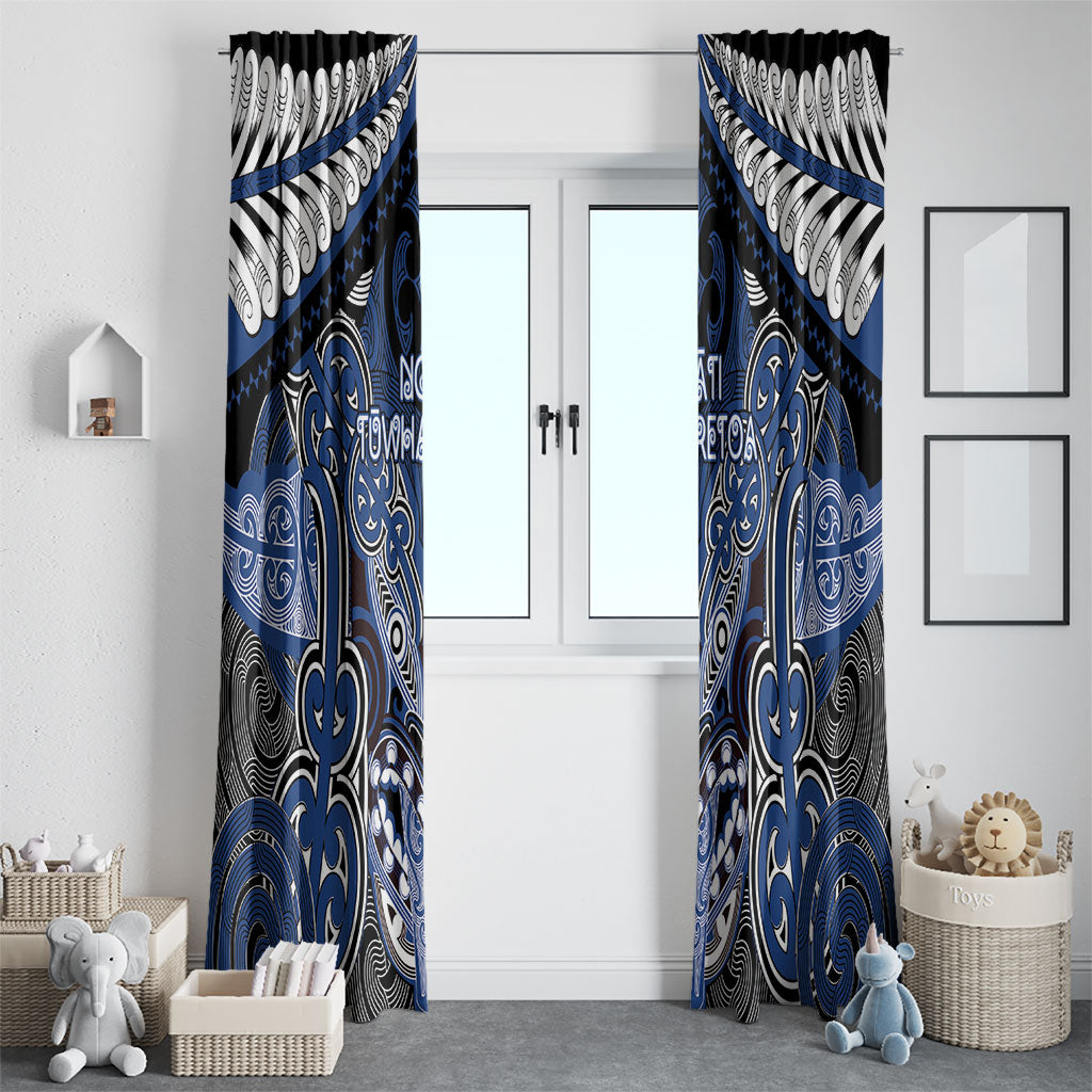 Aotearoa Iwi Ngati Tuwharetoa Window Curtain Maori Kowhaiwhai Pattern LT19 - Polynesian Pride