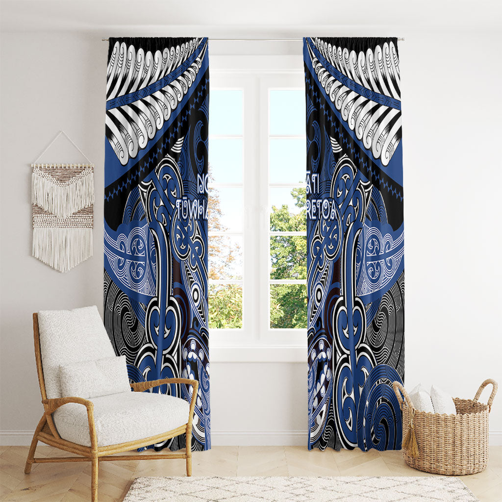 Aotearoa Iwi Ngati Tuwharetoa Window Curtain Maori Kowhaiwhai Pattern LT19 - Polynesian Pride