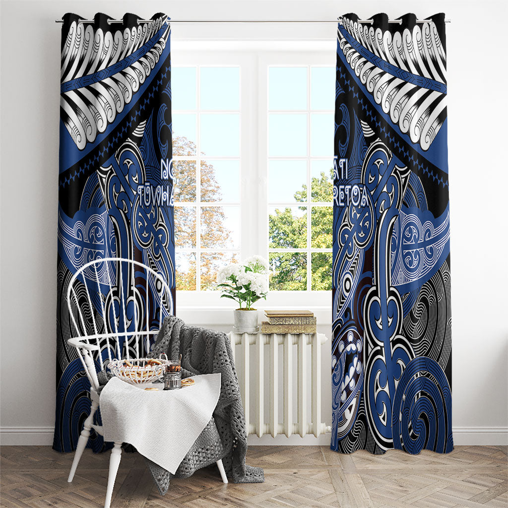 Aotearoa Iwi Ngati Tuwharetoa Window Curtain Maori Kowhaiwhai Pattern LT19 - Polynesian Pride
