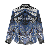 Aotearoa Iwi Ngati Tuwharetoa Personalised Women Casual Shirt Maori Kowhaiwhai Pattern LT19 - Polynesian Pride