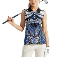 Aotearoa Iwi Ngati Tuwharetoa Personalised Women Sleeveless Polo Shirt Maori Kowhaiwhai Pattern LT19 - Polynesian Pride