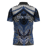 Aotearoa Iwi Ngati Tuwharetoa Personalised Zipper Polo Shirt Maori Kowhaiwhai Pattern LT19 - Polynesian Pride