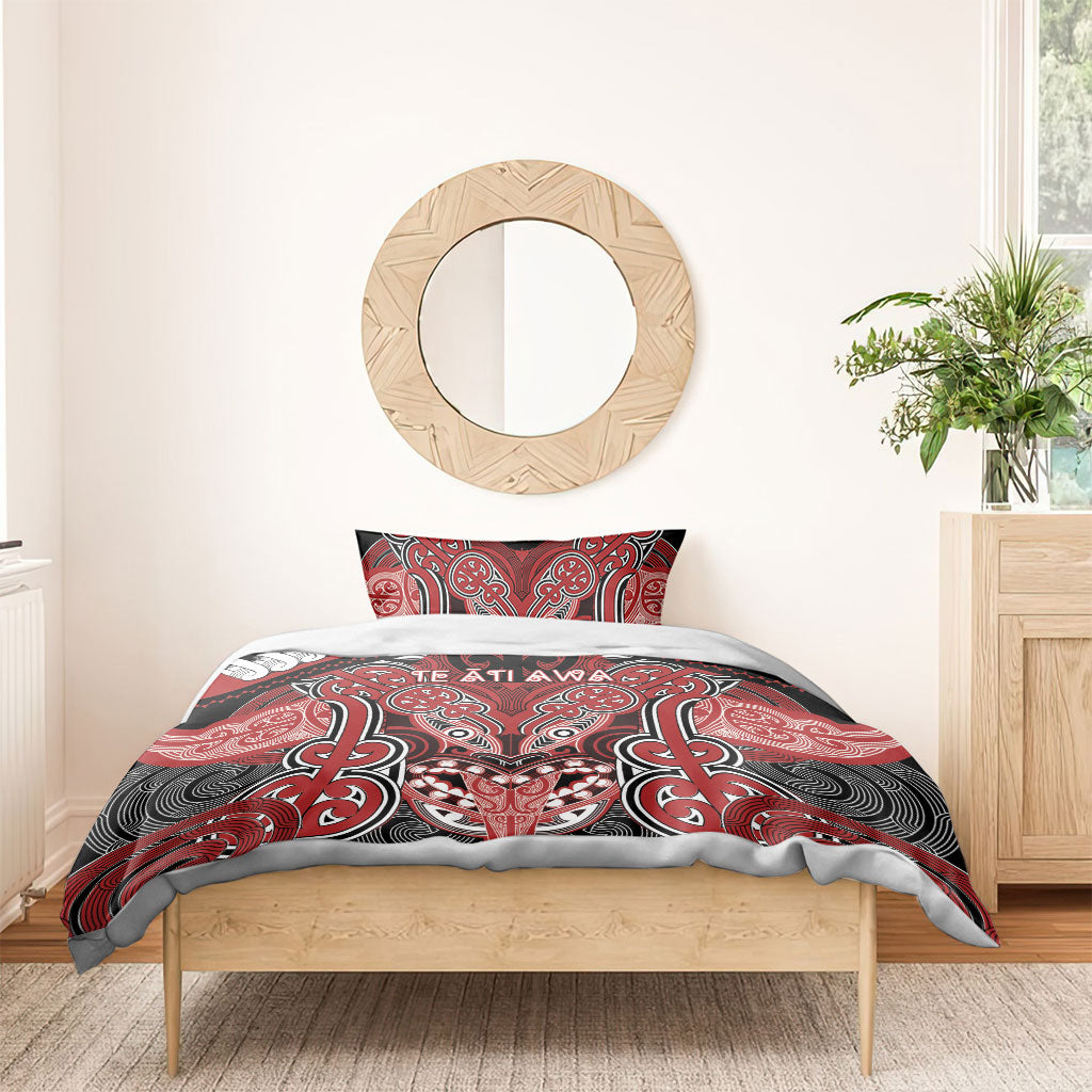 Aotearoa Iwi Te Ati Awa Bedding Set Maori Kowhaiwhai Pattern