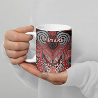 Aotearoa Iwi Te Ati Awa Personalised Ceramic Mug Maori Kowhaiwhai Pattern