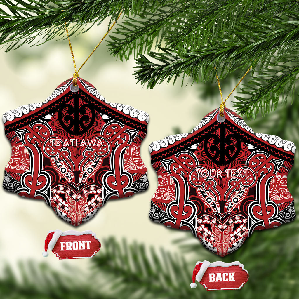 Aotearoa Iwi Te Ati Awa Personalised Ceramic Ornament Maori Kowhaiwhai Pattern