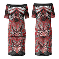 Aotearoa Iwi Te Ati Awa Personalised Couples Matching Puletasi and Hawaiian Shirt Maori Kowhaiwhai Pattern