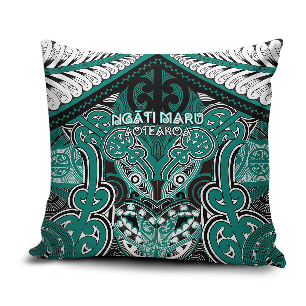 Aotearoa Iwi Ngati Maru Pillow Cover Maori Kowhaiwhai Pattern