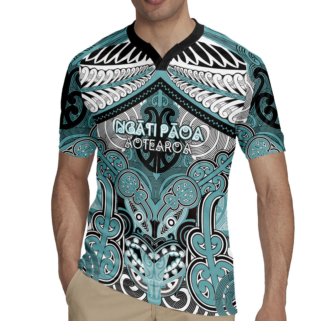 Aotearoa Iwi Ngati Paoa Personalised Rugby Jersey Maori Kowhaiwhai Pattern