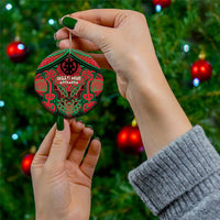 Aotearoa Iwi Ngati Hine Personalised Ceramic Ornament Maori Kowhaiwhai Pattern
