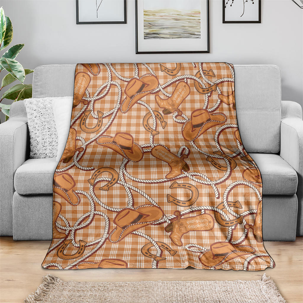 Brown Hawaii Palaka Cowboy Blanket Hawaiian Paniolo Festival Spirit LT19 - Polynesian Pride