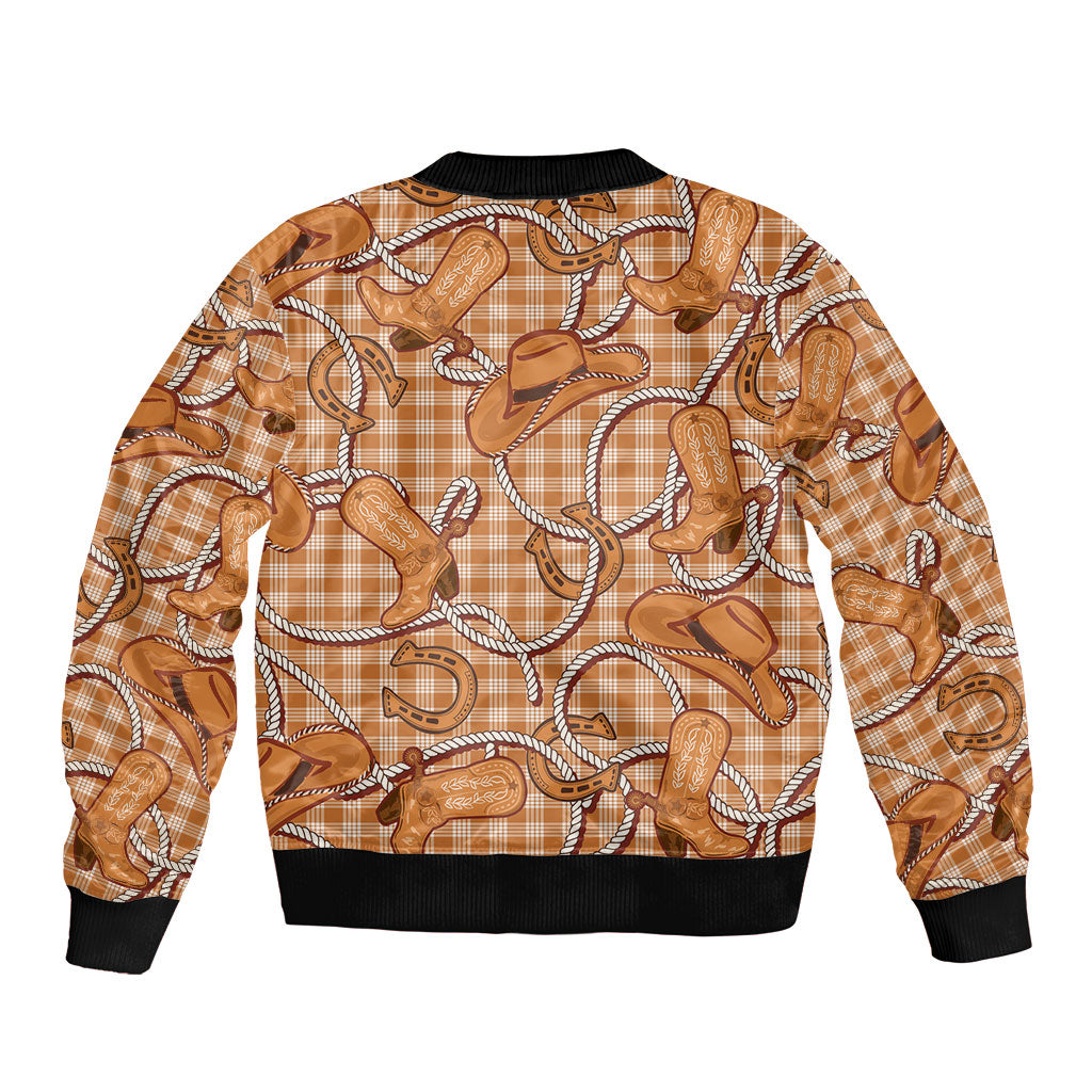 Brown Hawaii Palaka Cowboy Bomber Jacket Hawaiian Paniolo Festival Spirit LT19 - Polynesian Pride