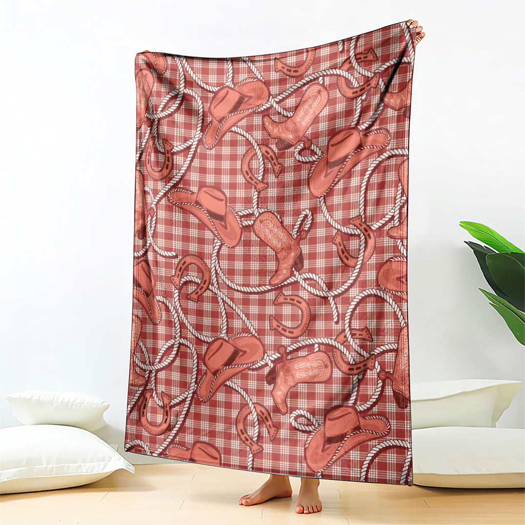 Red Hawaii Palaka Cowboy Blanket Hawaiian Paniolo Festival Spirit LT19 - Polynesian Pride