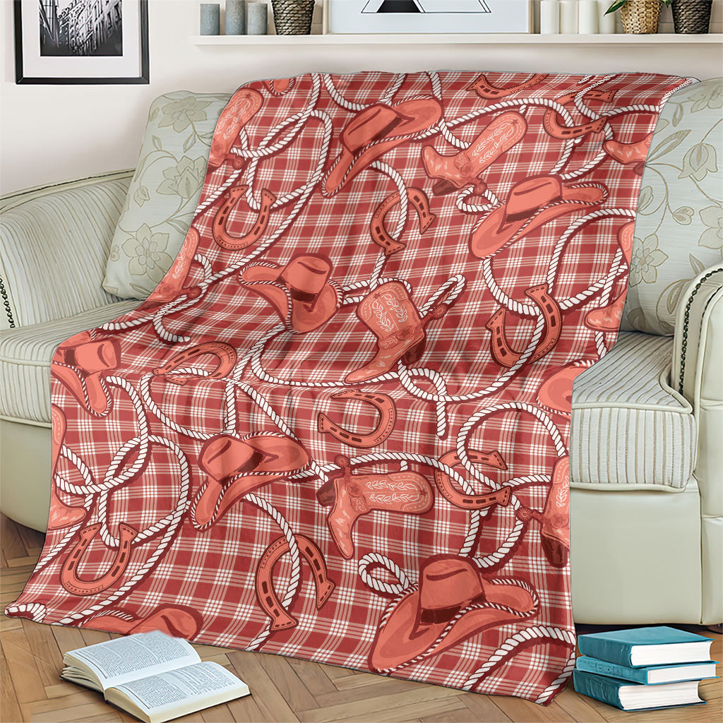 Red Hawaii Palaka Cowboy Blanket Hawaiian Paniolo Festival Spirit LT19 - Polynesian Pride