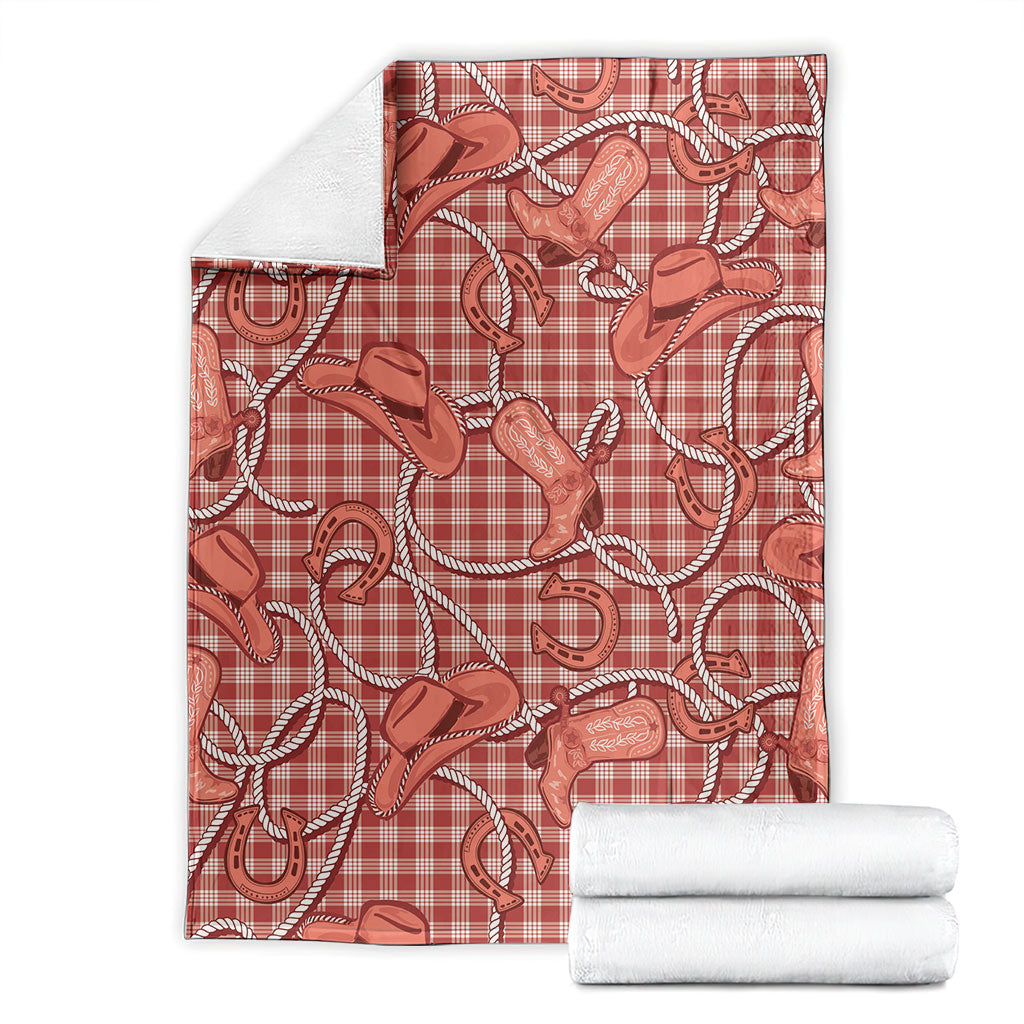 Red Hawaii Palaka Cowboy Blanket Hawaiian Paniolo Festival Spirit LT19 - Polynesian Pride