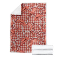 Red Hawaii Palaka Cowboy Blanket Hawaiian Paniolo Festival Spirit LT19 - Polynesian Pride