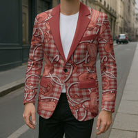 Red Hawaii Palaka Cowboy Blazer Hawaiian Paniolo Festival Spirit LT19 - Polynesian Pride