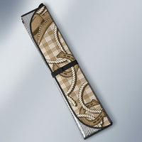 Beige Hawaii Palaka Cowboy Auto Sun Shade Hawaiian Paniolo Festival Spirit LT19 - Polynesian Pride
